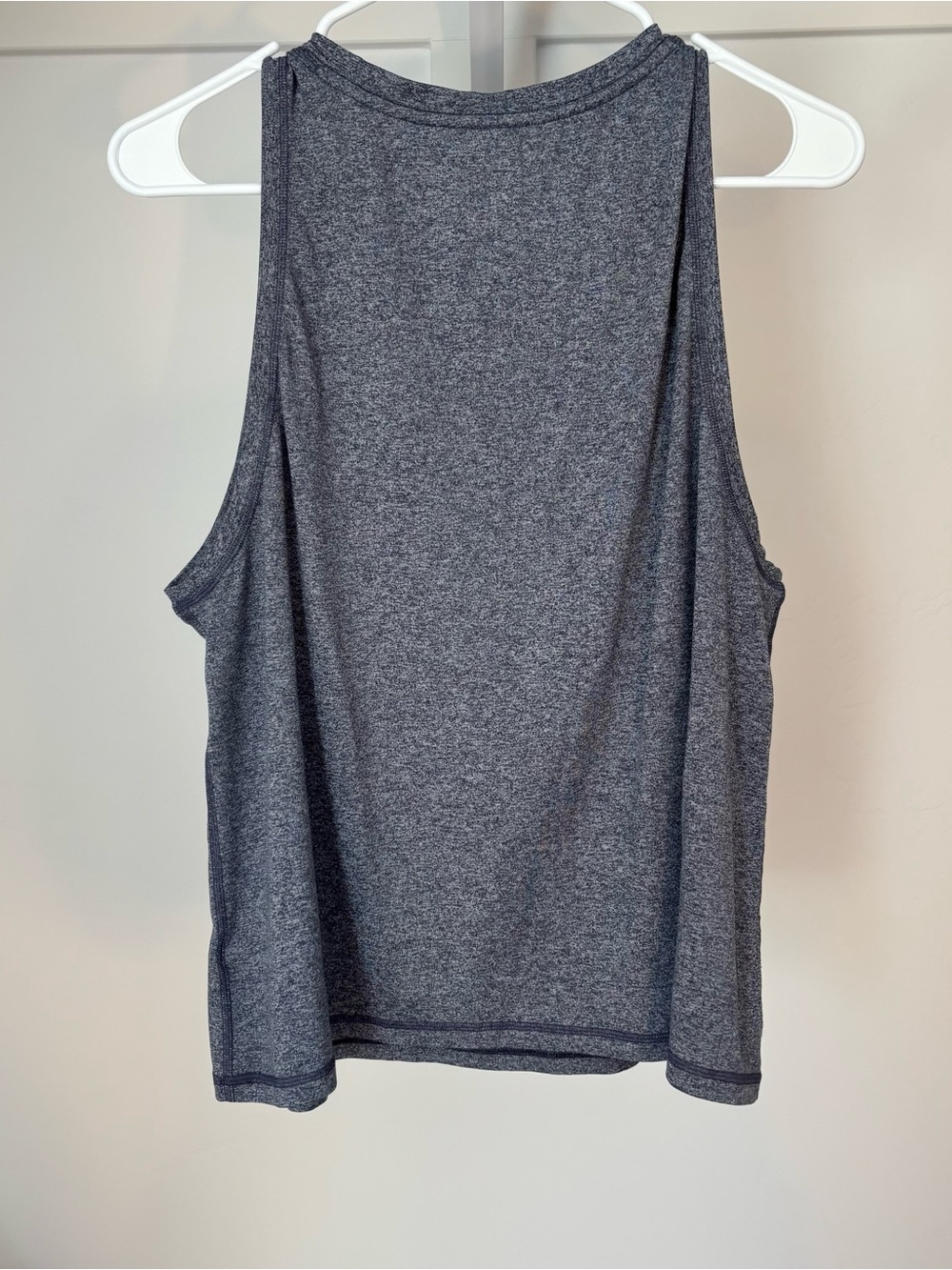 Athleta Heather Grey/Blue Racerback Performance Tank - Picture 3 of 4